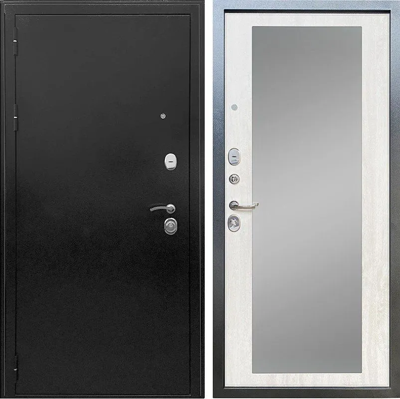 Фото Дверь Ратибор Рим 3К Серебро ЗЕРКАЛО Сосна белая DIS006715