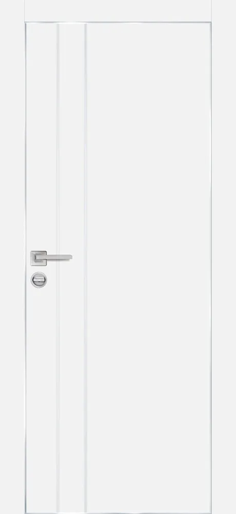 Межкомнатная дверь PX-14  AL кромка с 4-х ст. Белый матовый